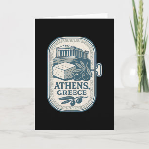 Athen Griechenland Souvenir Griechischer Käse Und Karte