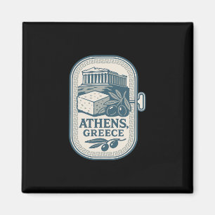 Athen Griechenland Souvenir Griechischer Käse Und  Magnet