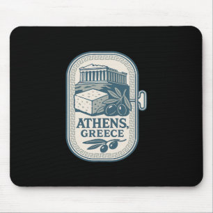 Athen Griechenland Souvenir Griechischer Käse Und Mousepad