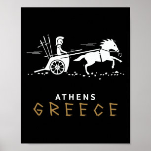Athen Griechenland Streitwagen Reise Urlaub Männer Poster