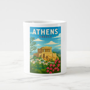 Athen Griechenland Vintage-Reisemug Parthenon Jumbo-Tasse
