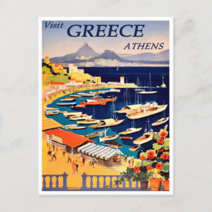 Athen, Griechenland Vintage-Reisepostkarte Postkarte