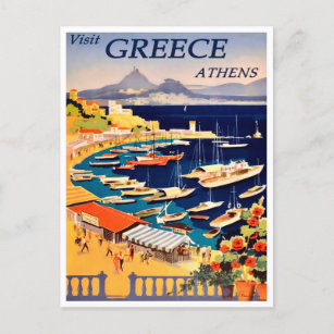 Athen, Griechenland Vintage Travel Postcard Postkarte