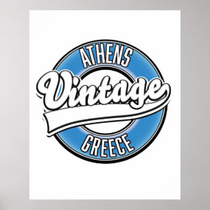 Athen Griechenland Vintages Logo Poster
