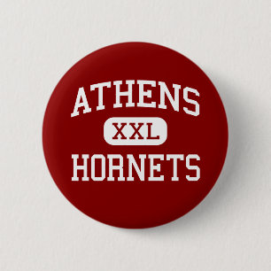 Athen - Hornissen - Sekundarschule - Athen Texas Button
