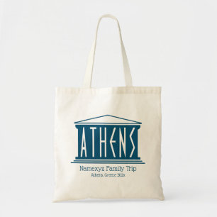 Athen Logo Typografy Family Trip nach Griechenland Tragetasche