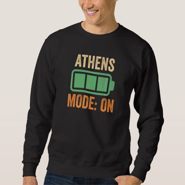 Athen-Modus auf Batterie Sweatshirt (Vorderseite)