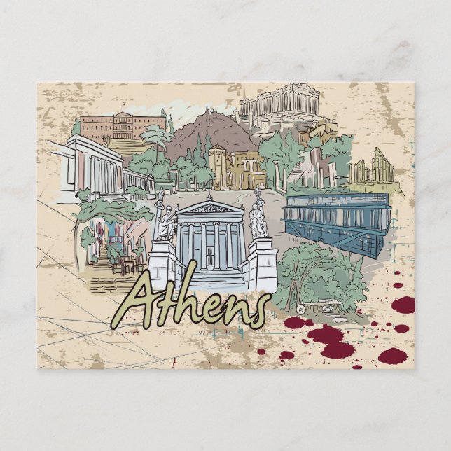 Athen Postkarte (Vorderseite)