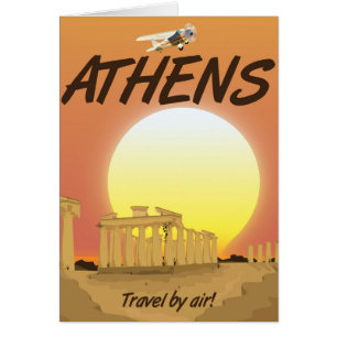 Athen "Reise per Luftweg" Goldener Sonnenuntergang