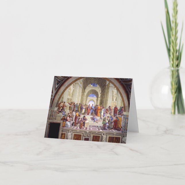 Athen-Schule, aus der Stanza della Segnatura Dankeskarte (Vorderseite)