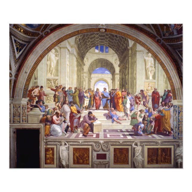 Athen-Schule, aus der Stanza della Segnatura Fotodruck (Vorne)
