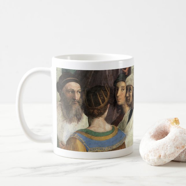 Athen-Schule von Raphael, Vintage Renaissance Tasse (Mit Donut)