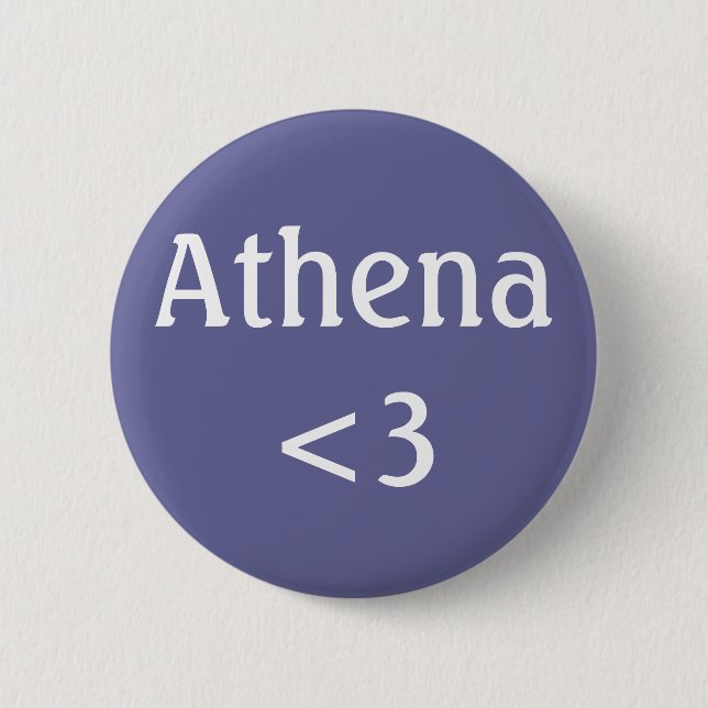 Athena <3 Abzeichen Button (Vorderseite)