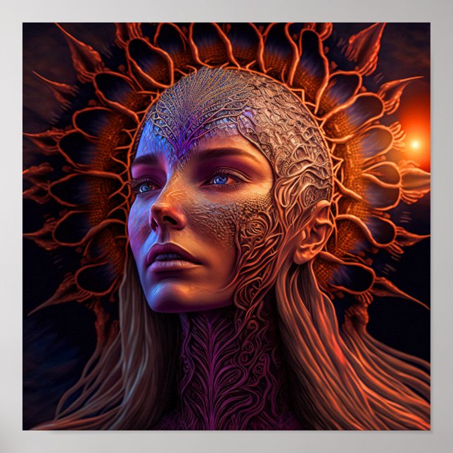 Athena - Die griechische Göttin Mauer Print Poster (Vorne)