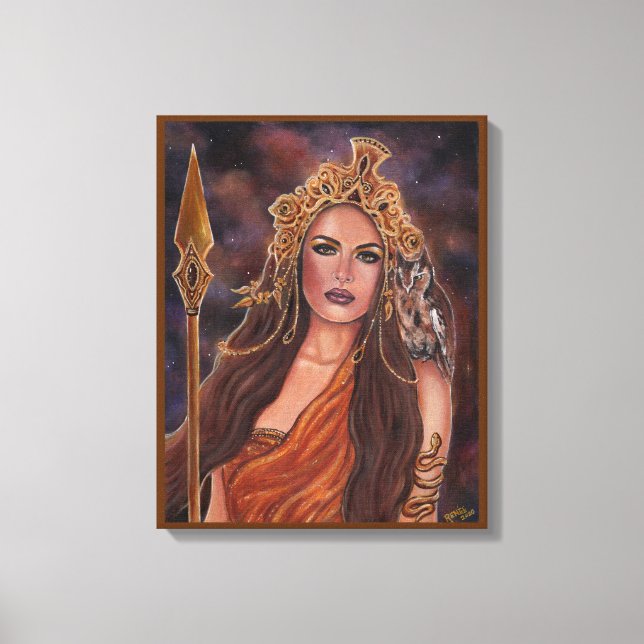 Athena Goddess of wisdom Art von Renee Lavoie Leinwanddruck (Vorderseite)