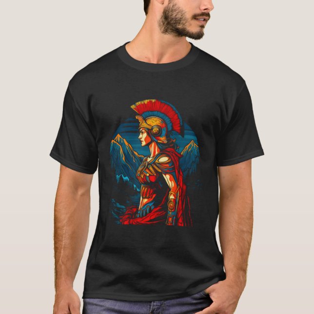 Athena Griechische Göttin T-Shirt (Vorderseite)