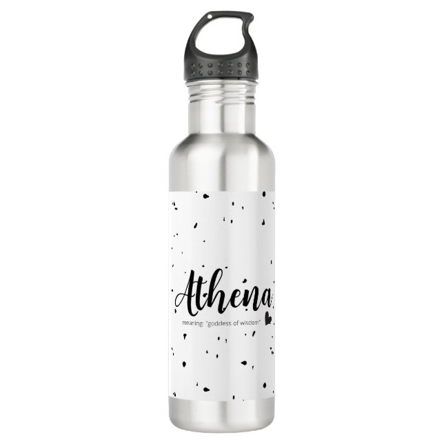 Athena Name bedeutet Moderne Frau Wasser Flasche G Edelstahlflasche (Vorderseite)