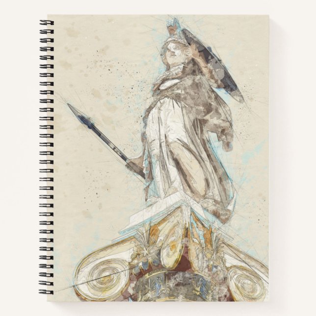 Athena Notebook - Klassische griechische Statue Ar Notizbuch (Vorderseite)