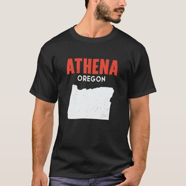 Athena Oregon USA State America Travel Oregonian T-Shirt (Vorderseite)