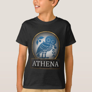 Athena Owl Symbol der griechischen Göttin der Weis T-Shirt