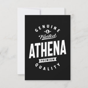 Athena Personalisiert Name Geburtstagsgeschenk RSVP Karte