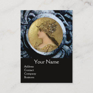 ATHENA UND BEKÄMPFUNG VON GRIFFINEN MONOGRAMM, Rot Visitenkarte