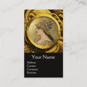 ATHENA UND BEKÄMPFUNG VON GRIFFINEN MONOGRAMM, Rot Visitenkarte