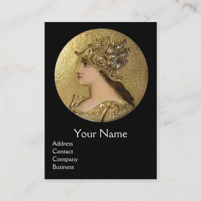 ATHENA UND BEKÄMPFUNG VON GRIFFINEN MONOGRAMM, Rot Visitenkarte (Vorderseite)