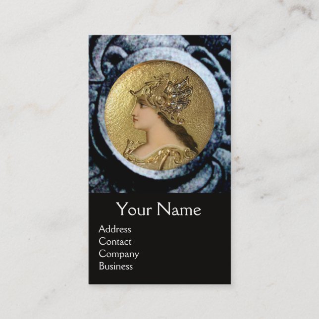 ATHENA UND BEKÄMPFUNG VON GRIFFINEN MONOGRAMM, Rot Visitenkarte (Vorderseite)