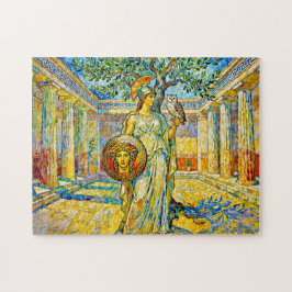 Athena with Owl and Shield by Olive Tree in Temple Puzzle