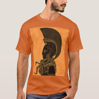 Athena zeichnend griechisch-orangefarbene Amphora T-Shirt