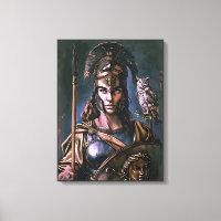"Athena's Fierce Loyalty" Farbiges Portrait