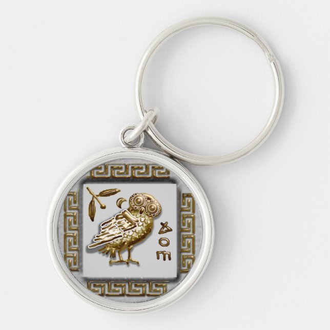 Athene Eule Schlüsselanhänger (Vorne)