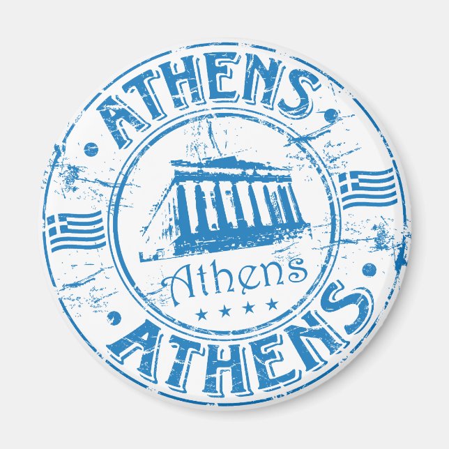 Athener Briefmarke Magnet (Vorne)