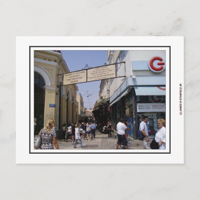 Athener Fledermausmarkt Postkarte (Vorderseite)