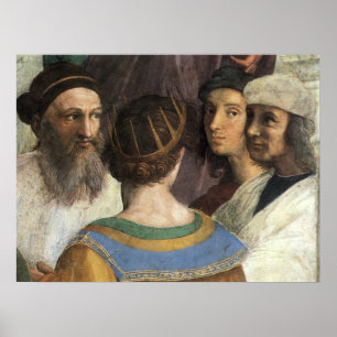 Athener Schule von Raphael, Vintage-Renaissance Poster