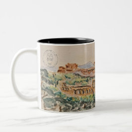 Athenische Akropolis-Tasse Zweifarbige Tasse