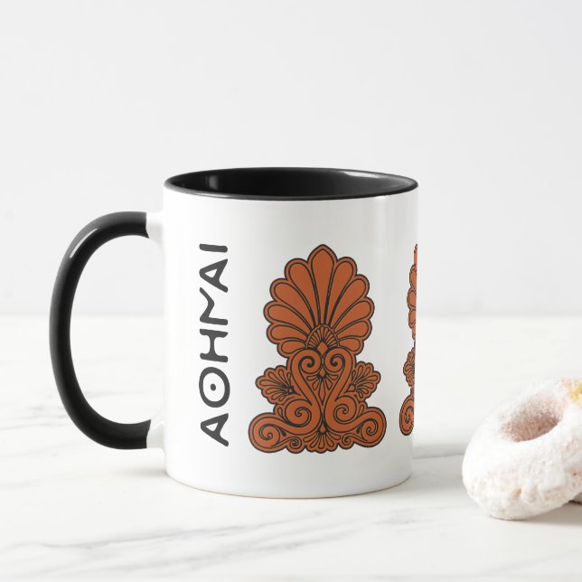 Athens AkroŌ (Anthemio Ancient Griechisch Antefix) Tasse (Mit Donut)