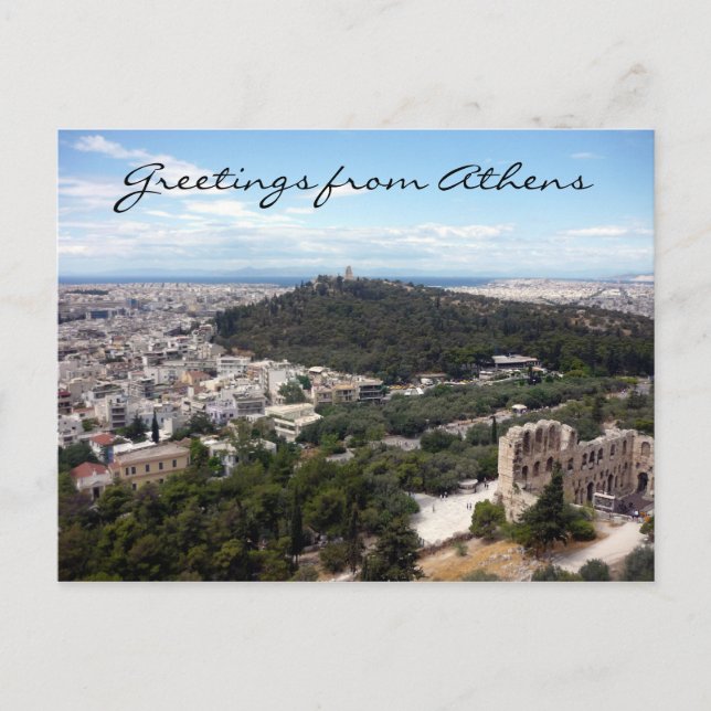 Athens filopappos Ansicht Postkarte (Vorderseite)