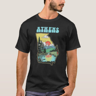Athens Georgia Outdoor Nature Vintager Staat Prid T-Shirt
