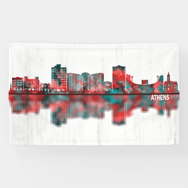 Athens Georgia Skyline Banner (Horizontal)
