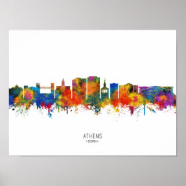 Athens Georgia Skyline Poster