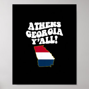 Athens Georgia Y'all Ga Southern Urlaub Poster