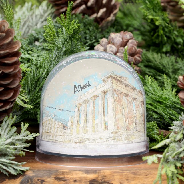 Athens Greece Travel Snow Globe – Ancient City Lan Schneekugeln (Winter)