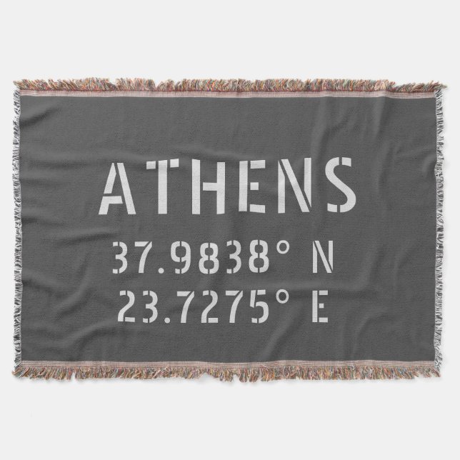 Athens Griechenland Breitengrad Decke (Vorderseite)