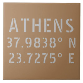 Athens Griechenland Breitengrad Fliese
