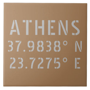 Athens Griechenland Breitengrad Fliese