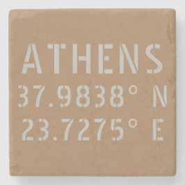Athens Griechenland Breitengrad Steinuntersetzer