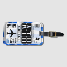 Athens Griechenland Gepäckmarke Gepäckanhänger