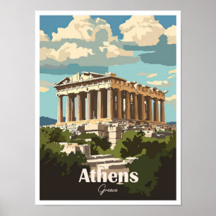 Athens Griechenland Kunstwerk - Darstellung Poster